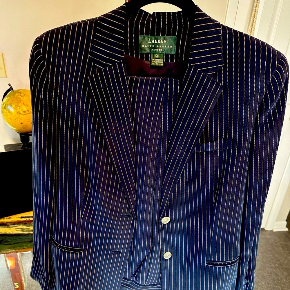 Vintage Ralph Lauren 100% Silk Pant Suit.